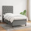 3141970 vidaXL Divan Bed with Mattress Dark Grey 80x200 Cm Fabric