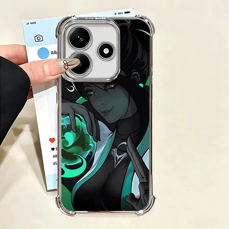 Черный Крутой Мягкий Чехол Для Телефона V-Valorant Game Для Xiaomi Poco X7 X8 Pro Max X6 X5 X3 F8 Ultra F7 M8 M7 M5S Redmi 15C 15A 15 14C 13C
