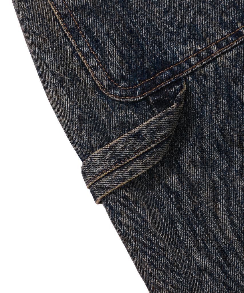 Vintril Sunday Fatigue Denim Long Skirt (Indigo)