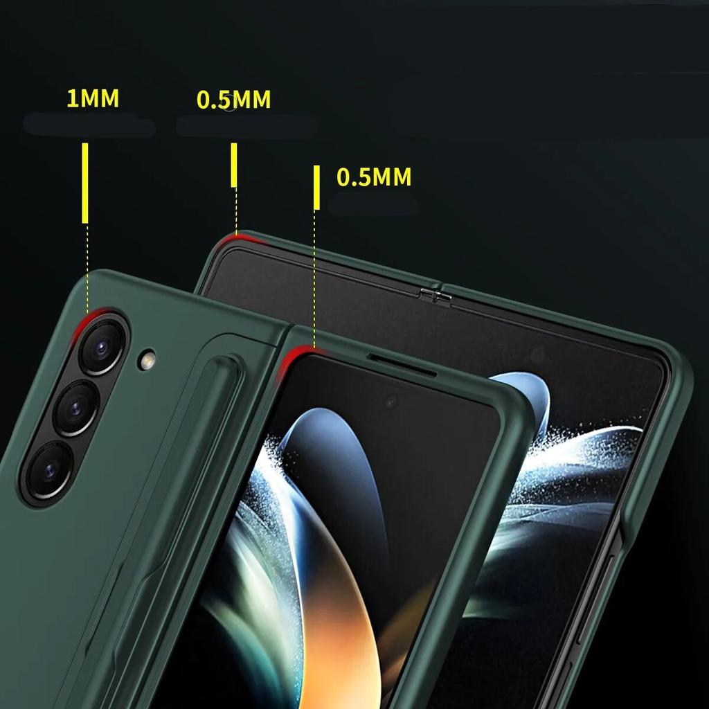 Противоударный чехол для Samsung Galaxy Z Fold 5, складной чехол для телефона с невидимым держателем для ручек, полная защита