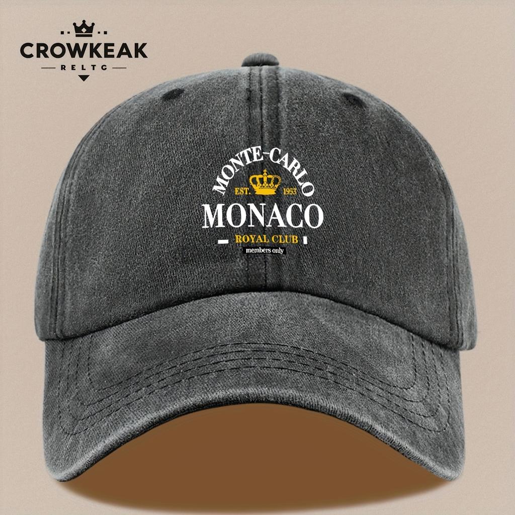 Кепка-бейсболка Винтажная Королевского Клуба Монако Регулируемая Snapback Легкая Унисекс Шляпа для Рыбалки на Открытом Воздухе Пляжа Барбекю