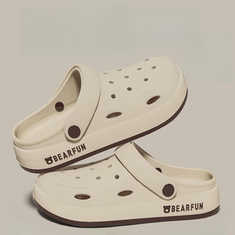 Baotou Hole Shoes женские милые тапочки сандалии с рисунком летние дышащие пляжные туфли на толстой подошве для мужчин