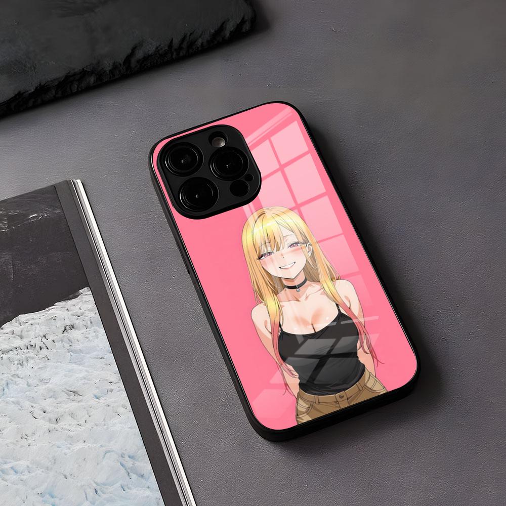 Чехол для телефона Sono Bisque Doll Wa Koi Wo Suru для iPhone 17 Air 16 E Pro Max 15 14 13 Mini 12 Pro 11 Max Plus Черная стеклянная крышка