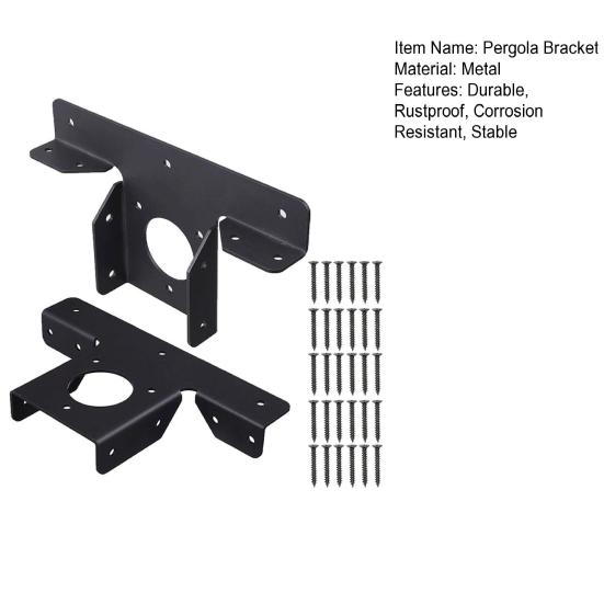 Металлический кронштейн для перголы, нержавеющий, повышенной прочности, сильная фиксация, сверхмощный угловой кронштейн, набор для работы по дереву, DIY Post Base Kit