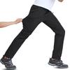 TACVASEN Men's Water-Repellent Hiking Pants, Workwear, Trekking, Climbing, Golf, Nylon, Naturehike Stretch Pants, Spring/Summer, Black, Size XL