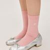 DEPOUND mercerized cotton logo socks - pink