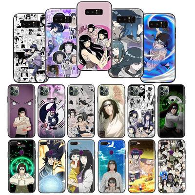Мягкий черный чехол W-17 Naruto Hyuga Neji Hinata для iPhone 11 12 13 14 15 6 7 8 X XS Pro Max XR Samsung S21 S22 S23 S24 FE Ultra S8 Plus