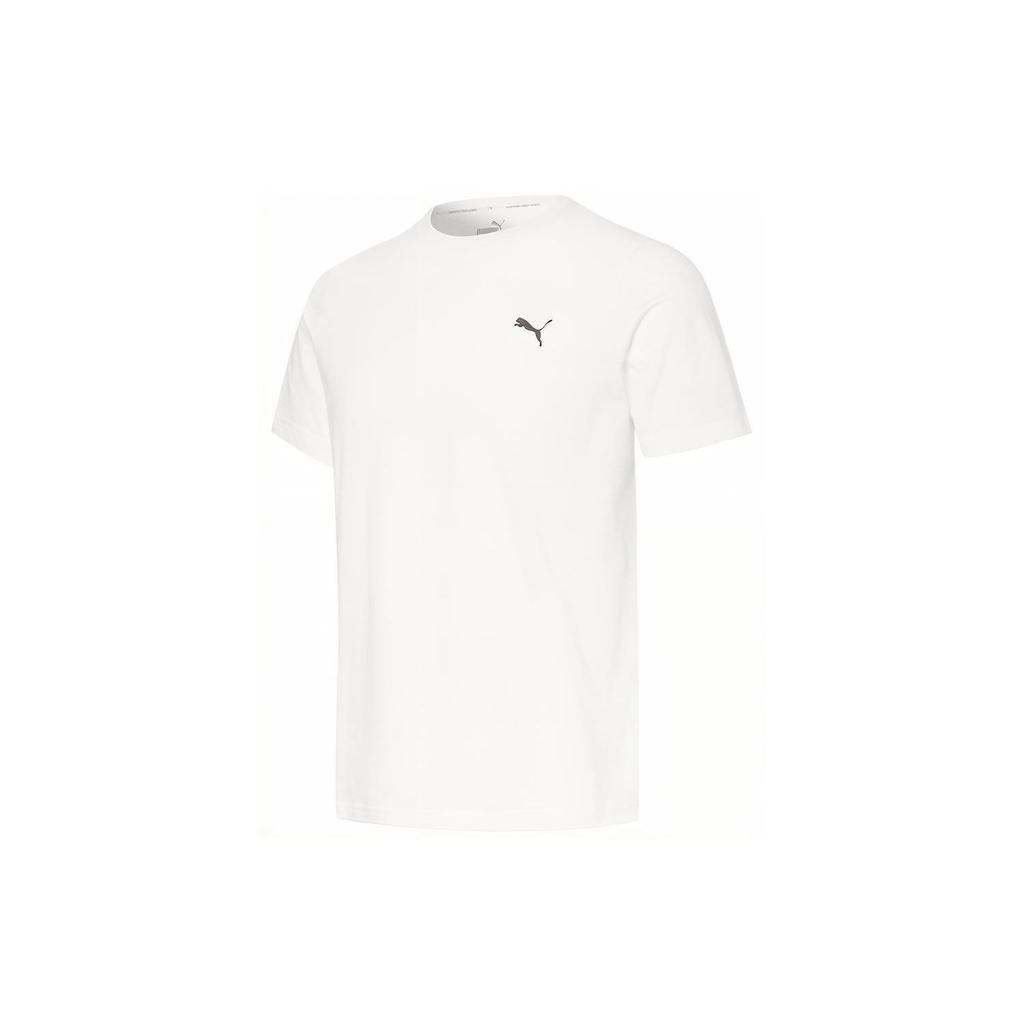 Puma Small Logo Crew Neck Sports Tee Men Tops White 848723-02