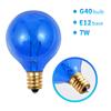 25 шт. G40 вольфрамовая лампа Замена 5 цветов 7 Вт 220-240 В глобусная лампа E12 цокольные лампочки для