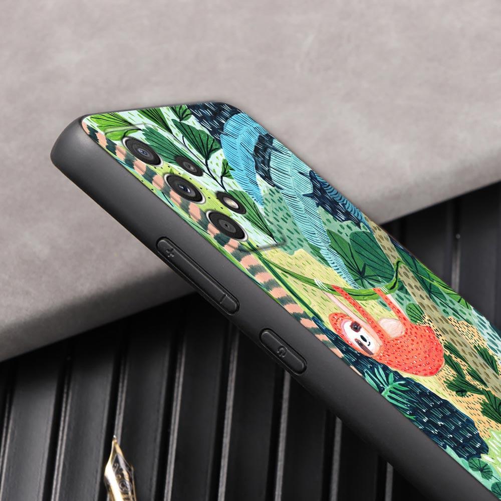 Иллюстрация джунглей Змея Кошки Ленивец Чехол для телефона для Samsung Galaxy A57 A56 A37 A55 A36 A26 A54 A52 A35 A34 A25 A17 A16 A07 Чехол