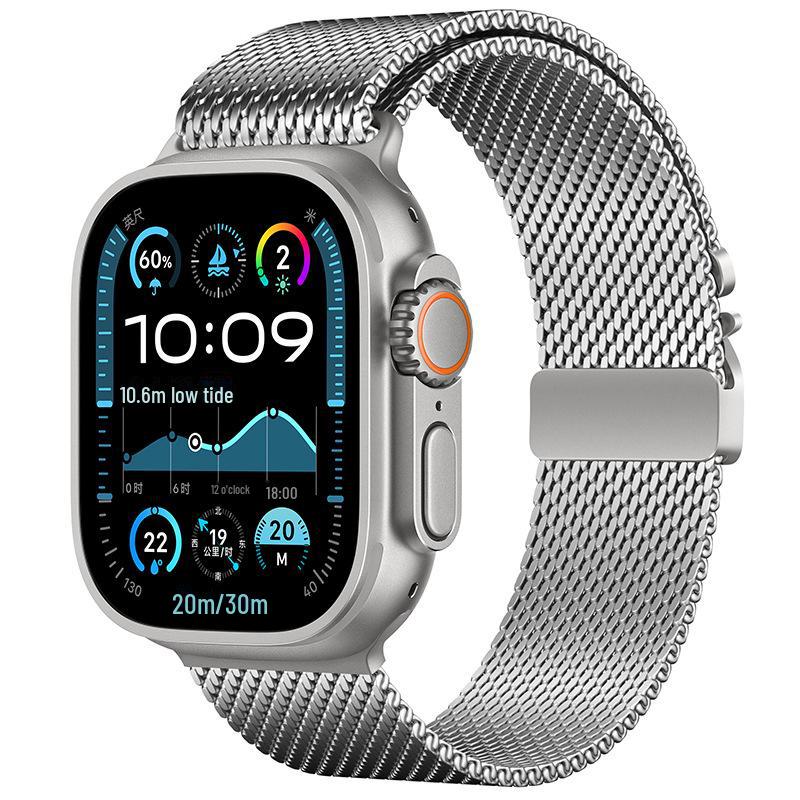 Оригинальный миланский стальной ремешок Apple Watch Ultra2 для iWatch10 Новый стиль
