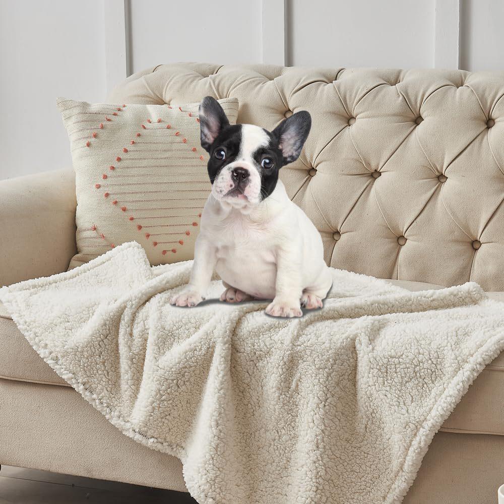 Водонепроницаемое фланелевое одеяло из шерпы для домашних животных - Теплый коврик для собак и кошек