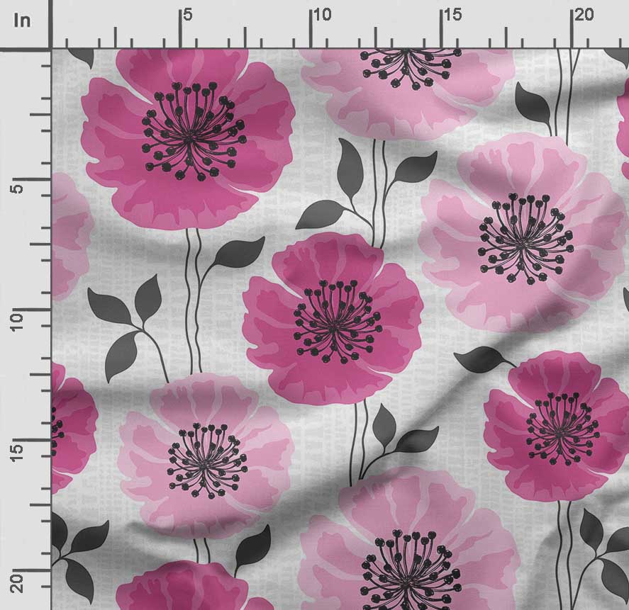 Soimoi Floral Print,  Cotton Cambric Quilting Fabric Sold by The Yard- 42 Inch Wide Medium Weight Cotton Fabric Sewing  Supplies