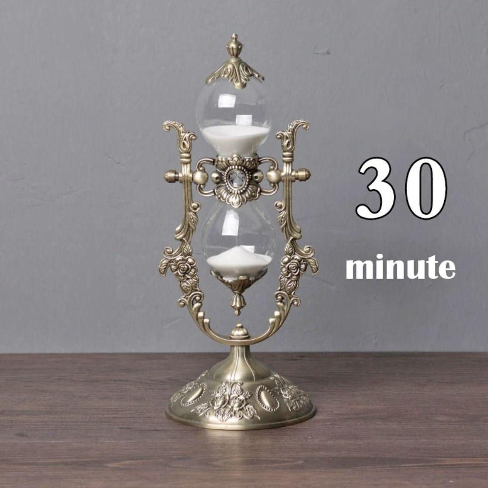 15/30 Minutes Hourglass Timer Golden Sand Clock Crafts Home Ornament  Office Desktop