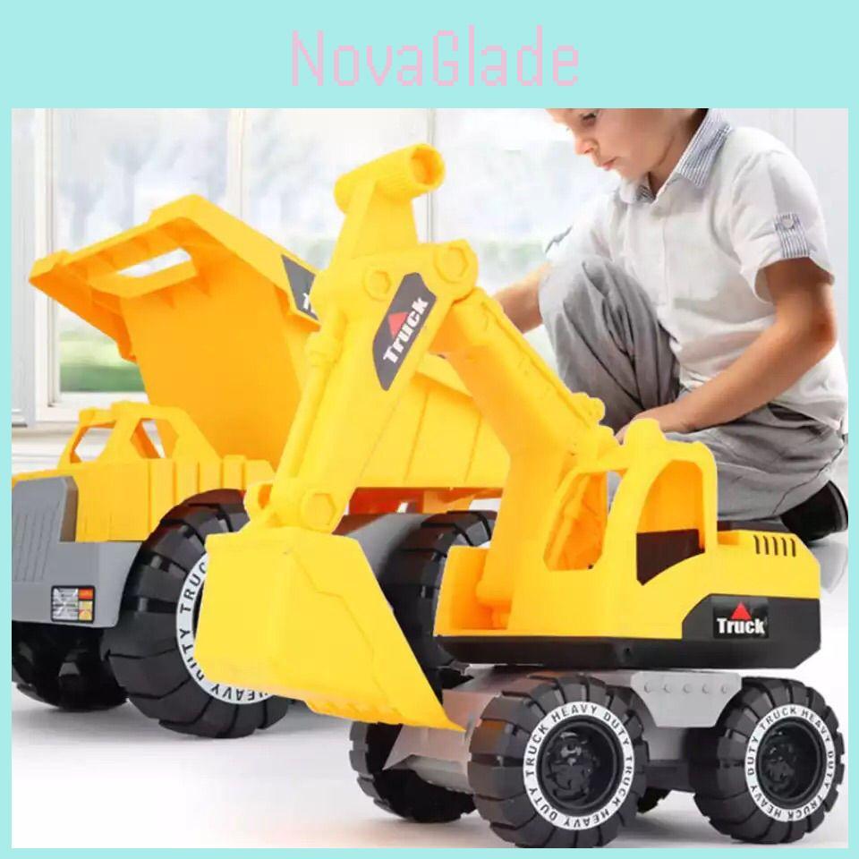 Durable Abs Plastic Engineering Construction Truck Excavator Digger Vehicle Car Toy