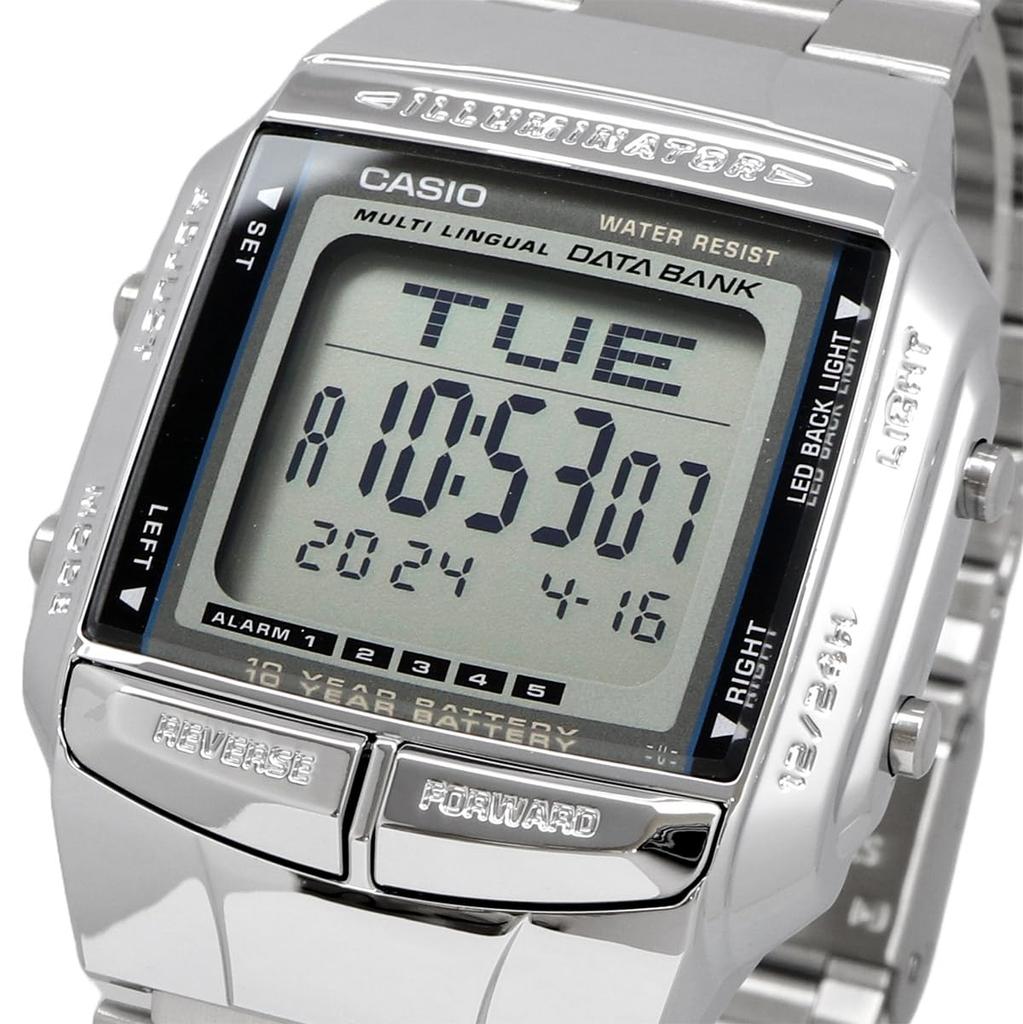 Casio CASIO Data Bank Telememo 30 Digital Watch DB-360-1A Men's Silver Overseas Model [Item]