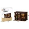CRESYMME Miniature House Dollhouse Book Nook Wooden DIY 3D Hobby Handmade Tavern on the Kit, (Little Corner)