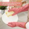 4 Pairs Reusable Rubber Dishwashing Gloves, Non-Slip Kitchen Cleaning Gloves with Flocked Lining for Men & Women