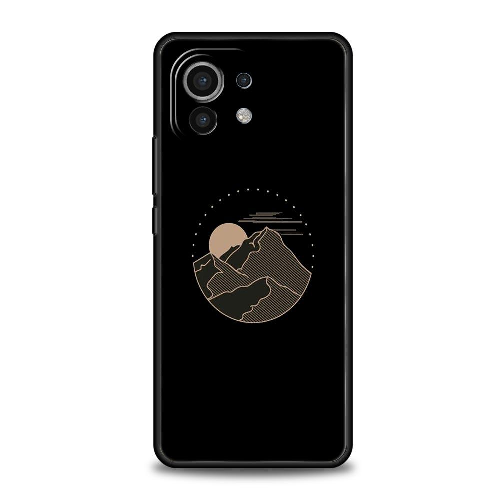Чехол для телефона для Xiaomi Mi 15 14 14T 13T 12T Pro 12 13 11 Lite 5G 11T X6 X5 Pro ТПУ Чехол Линия Горный Пейзаж Солнце Луна Пара