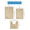 1pc-Soft and Absorbent Chenille Bath Mat - U-Shaped and Rectangle Rug for Bathroom Decor and Anti-Slip Toilet Mat