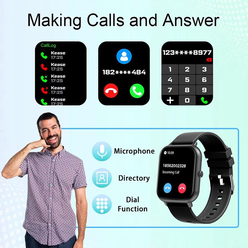 Новые спортивные умные часы для мужчин HD Bluetooth-звонки Фитнес-трекер Пульс IP68 Водонепроницаемые Умные часы для мужчин и женщин iOS Android