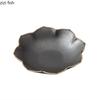 Black Gold Edged Ceramic Deep Plate Salad Plate Dessert Plate Dim Sum Snack Plates Thick Soup Plates Hotel Creative Tableware