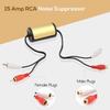 Audio Noise Filter Ground Loop Isolator Noise Filter for Car Stereo System 15A Alternator Noise Reduction