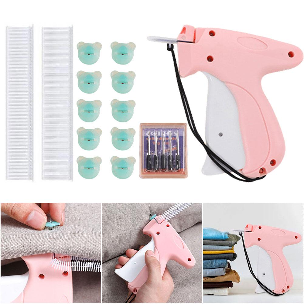 Пистолет для ценников с 6 иглами Мини-стежковый пистолет Стежковая подшивочная машина Инструмент для прикрепления бирок Швейная машина для одежды носков шляп