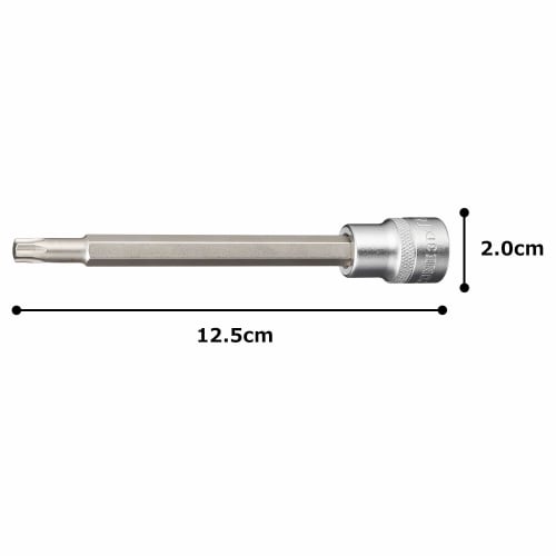TONE Long Torx Socket (Strong Type) 3TX-T40L Drive Angle 9.5mm (3/8") T40