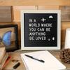 Multifunctional Wooden Letter Message Board Changeable Symbols Home Decorations Felt Letter Board 10x10 Inch Blackboard Home