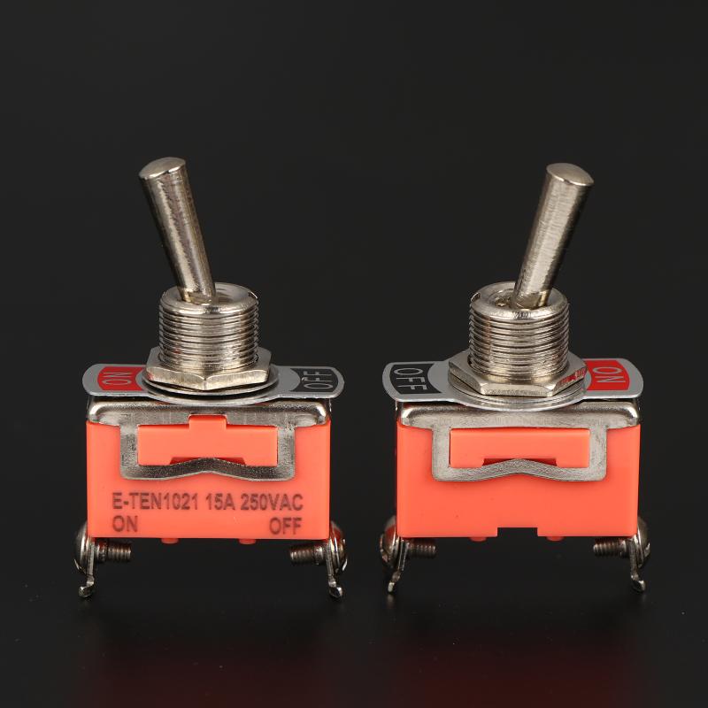 5 шт. SPST DPDT 250 В 15 А Тумблер 2 положения Фиксация Вкл.-выкл. Вкл.-вкл. Вкл.-выкл.-вкл. E-TEN1322 1021 1122 1221 1321 Колпачок Водонепроницаемый