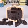 Luban Lock Wooden Puzzle Toy - Magic Bean Tetris Cube for Leisure and Stress Relief