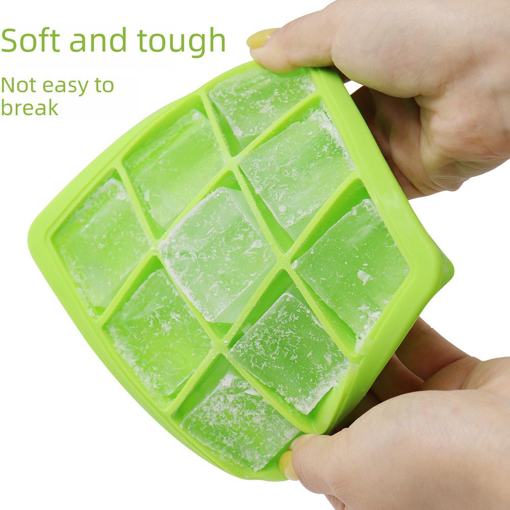 Силиконовый лоток для льда на 9 ячеек с крышкой — самодельная форма для кубиков льда и детского питания