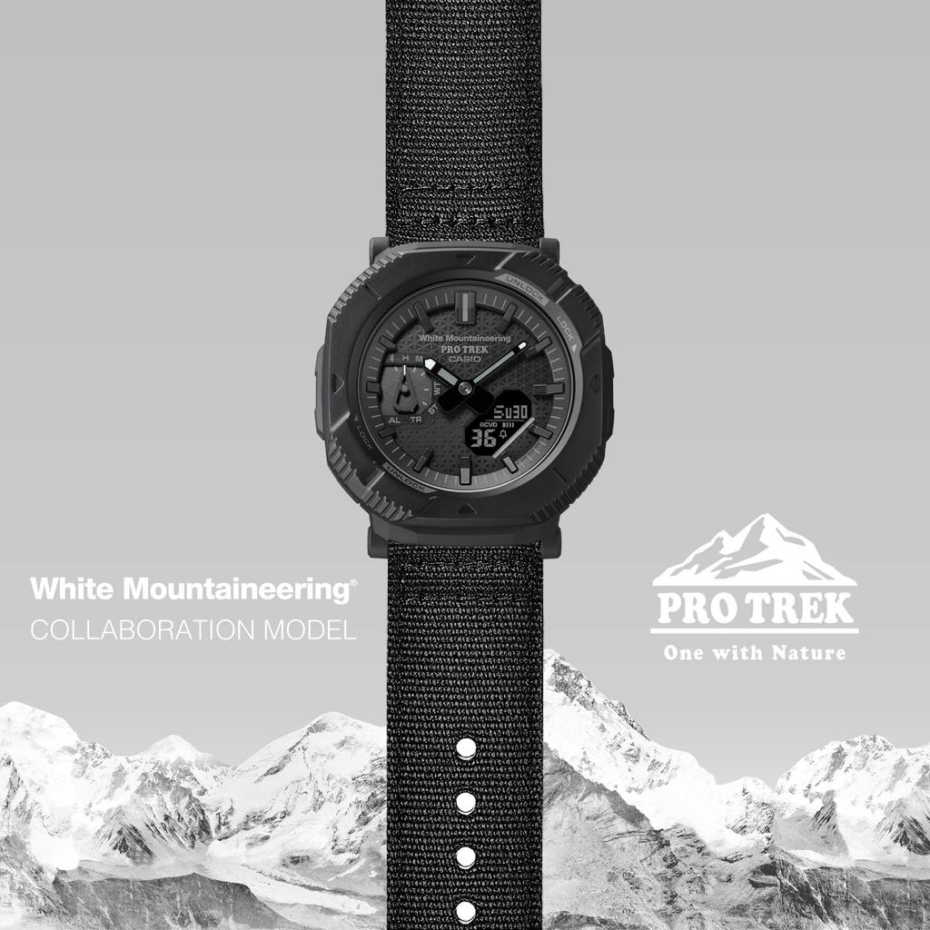 Модель Protrek Watch Collaboration, оснащенная Bluetooth, прочный материал Solar Biomass, черный [Casio] []белый Mountaineering® PRJ-B001WM-1JR, мужские