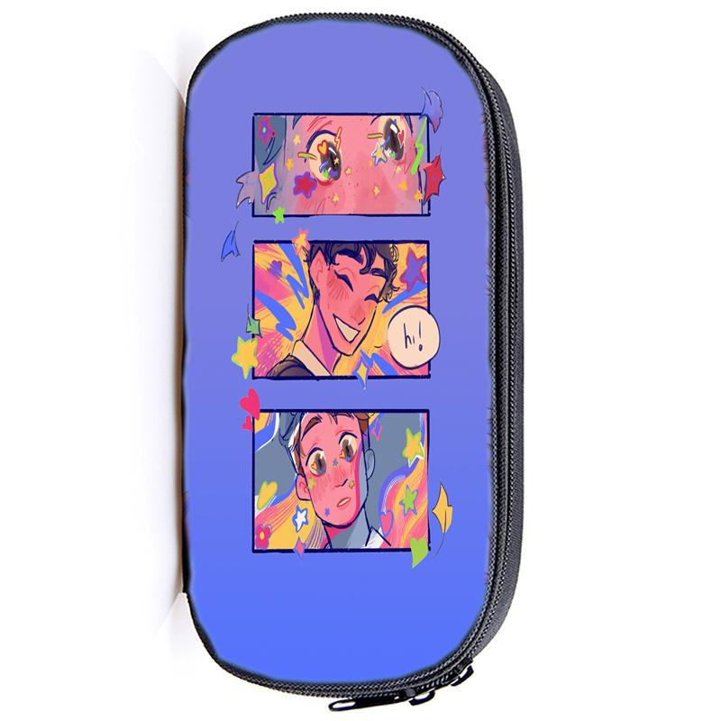 Heartstopper Канцелярские принадлежности Сумка-карандаш Ник и Чарли Студенческий экзамен Специальный нейлоновый чехол для ручки ЛГБТ-сумка унисекс Школьные принадлежности