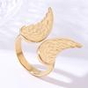 Новое модное простое кольцо с крыльями ангела, кольцо из высококачественной нержавеющей стали, популярные аксессуары в Европе и Америке