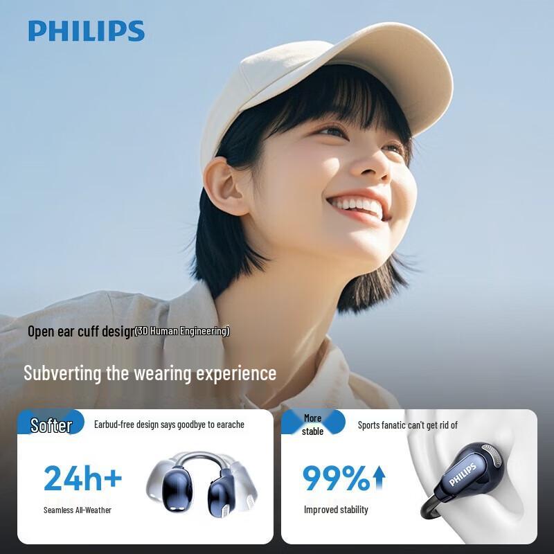 Philips Directional Sound Earclip Sports Headphones