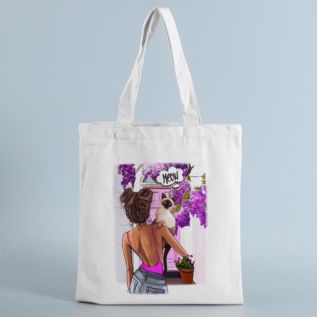 Холщовая сумка-тоут для женщин, эко многоразовая тканевая сумка для покупок, студенческие сумки для книг, женская повседневная сумка