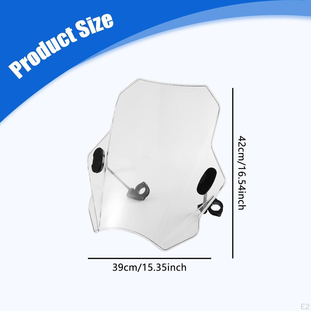 Motorcycle Windshield Replacement Windproof Universal Easy Installation Professional Windscreen for