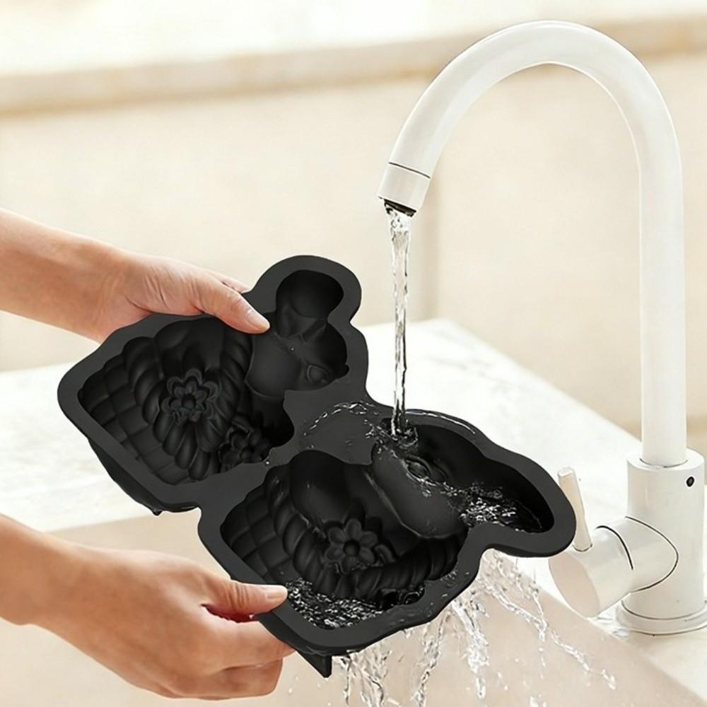 Cartoon Cake Baking Mold Non-Stick Resin Casting Molds Gypsum Drip Cake Pan Pastry Making