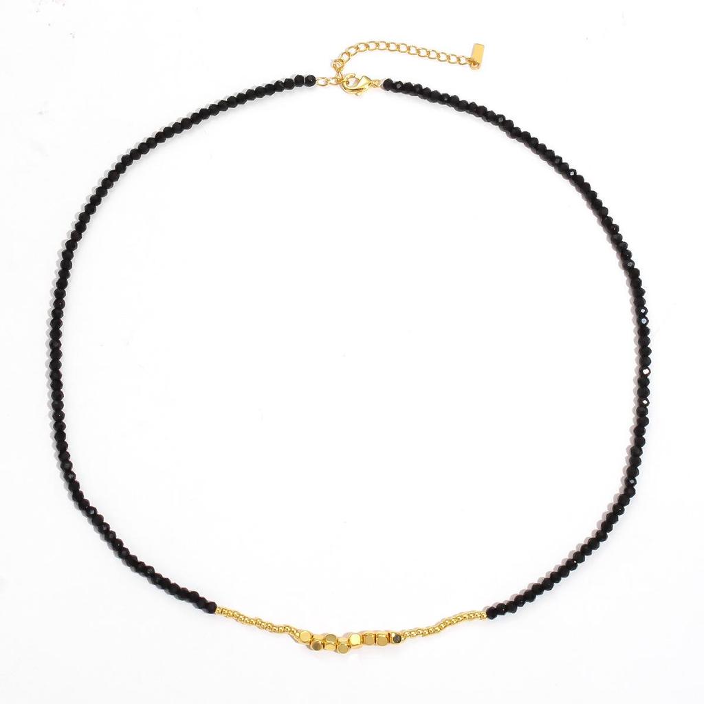 Маленький красный картофель Летняя горячая распродажа: Черное золото с бусинами - Роскошный, уникальный и легкий чокер