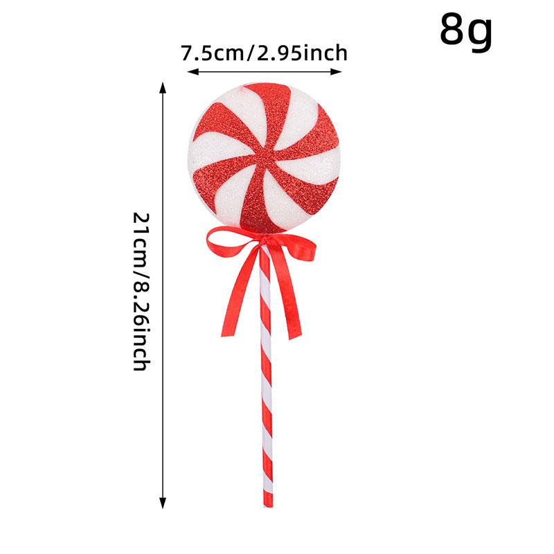 10Pcs Wholesale New colorful Christmas lollipop decoration holiday big lollipop candy Christmas tree decoration