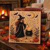 Fall Holiday Decoration Halloween Faux Pearl Art DIY Kit, 3D Bead Embroidery Craft Set, Spooky Handmade Ghost Pumpkin Goat Witch Wall Art, Seasonal