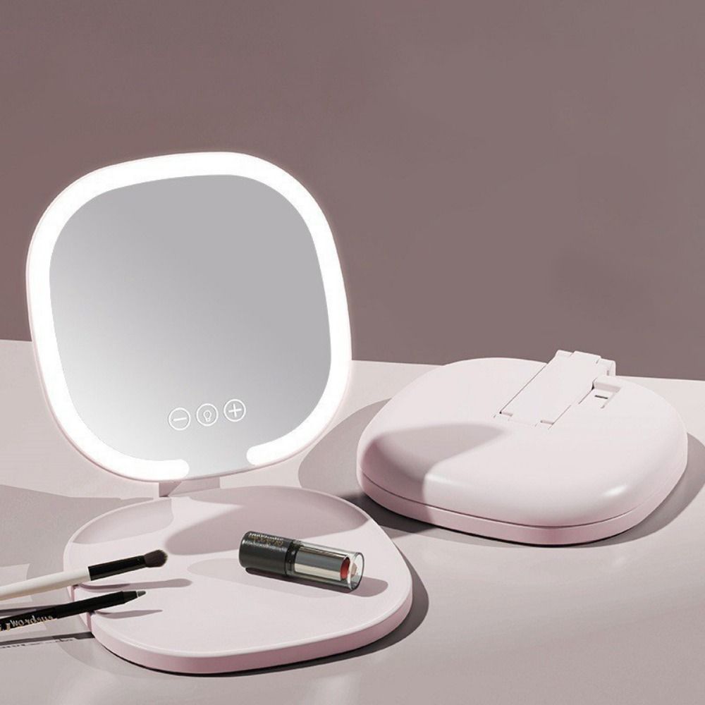 Foldable LED Makeup Mirror Adjustable Portable Cosmetic Mirrors Lighted Desktop Mirrors  Women
