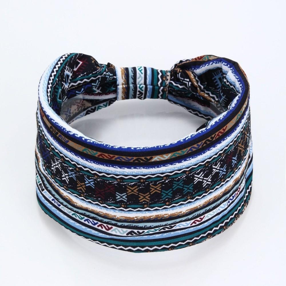 Широкие повязки на голову Boho, эластичный принтованный платок на голову, новая мягкая бандана для йоги