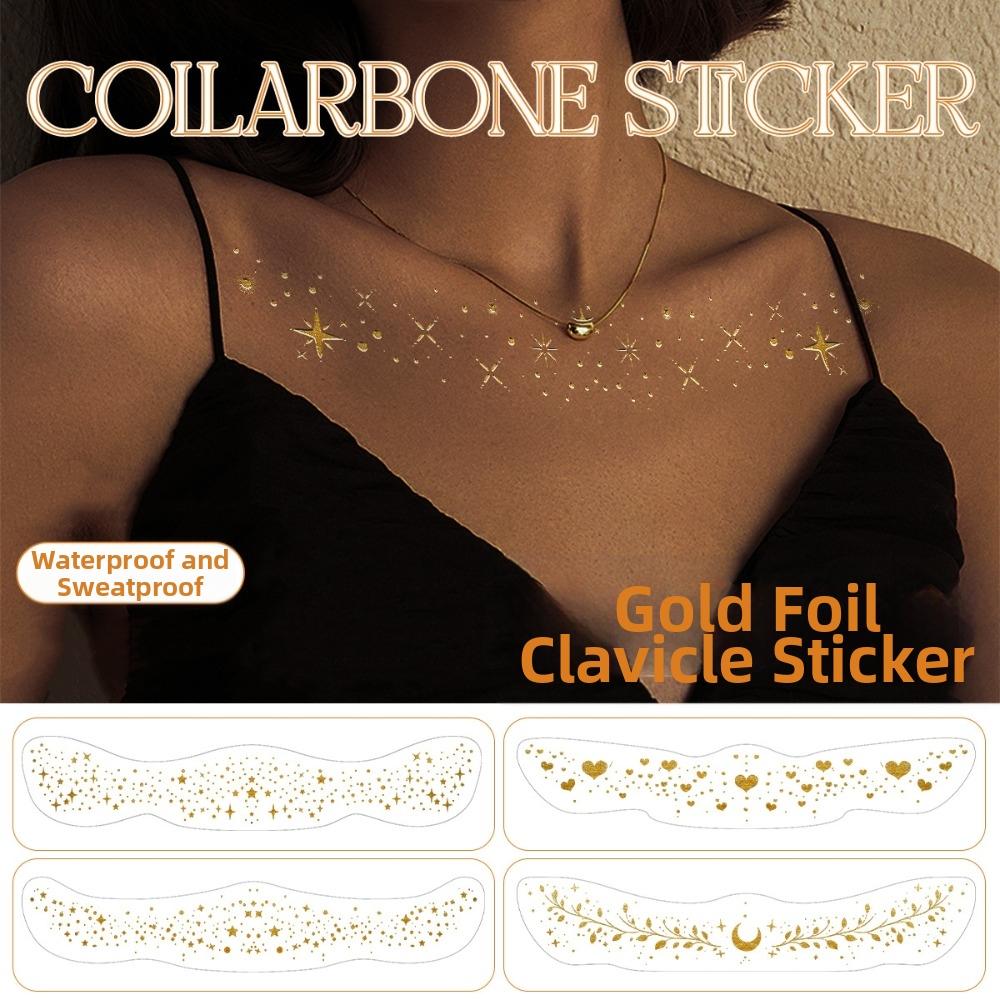 DIY Collarbone Freckle Tattoo Butterfly Star Dots Heart Face Tattoo Sticker Make Up
