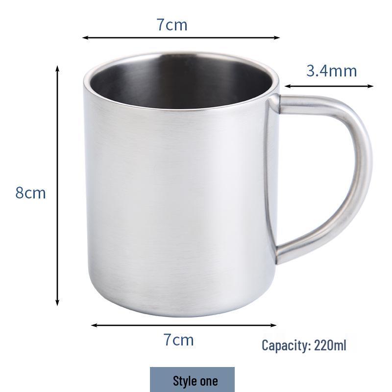 304 Stainless Steel Anti-Scald Double-Layer Water Cup for Kids and Students with Engraving