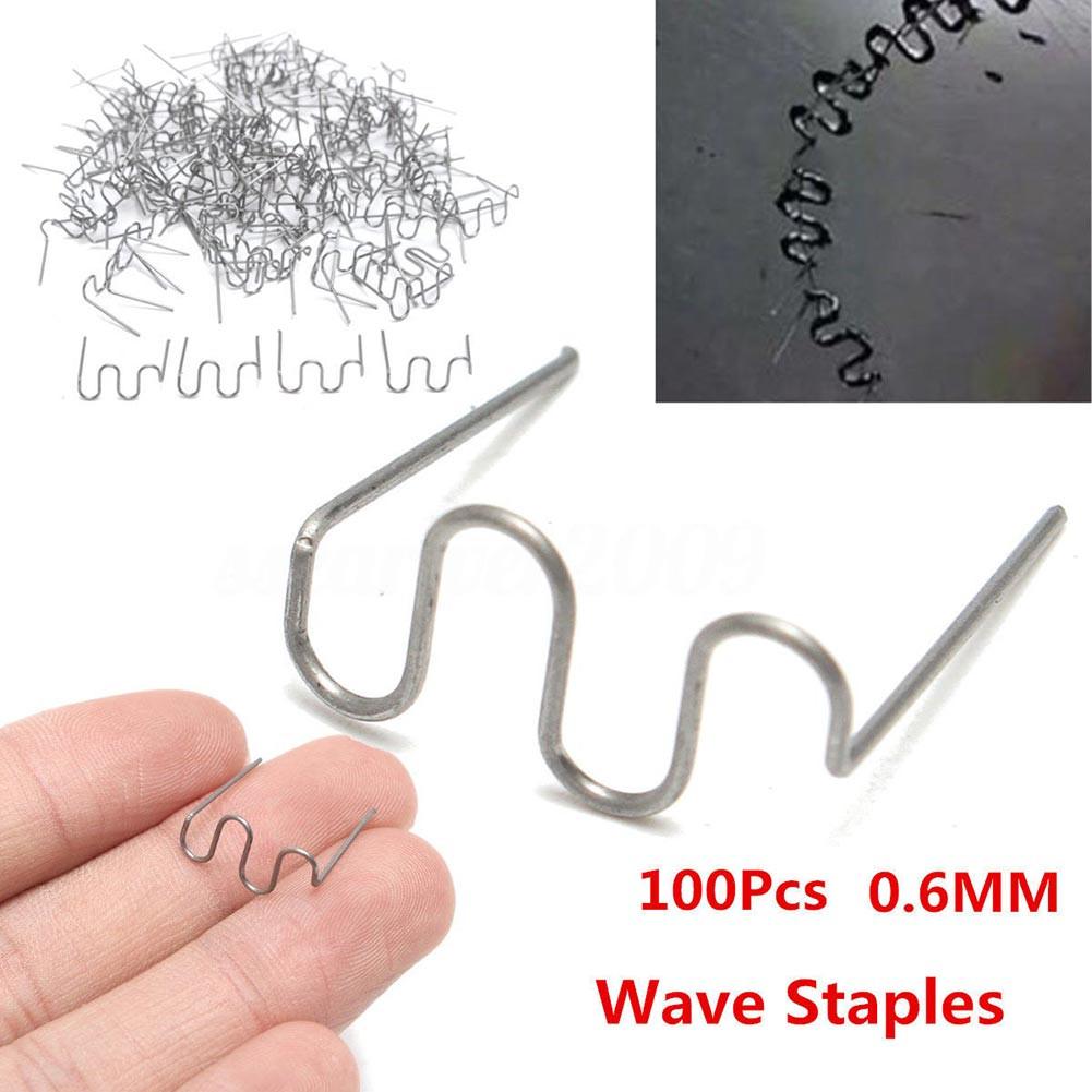 For Plastic Welder Tool Car Damaged Bumper Repair Kit 100Pcs Hot Stapler Staples