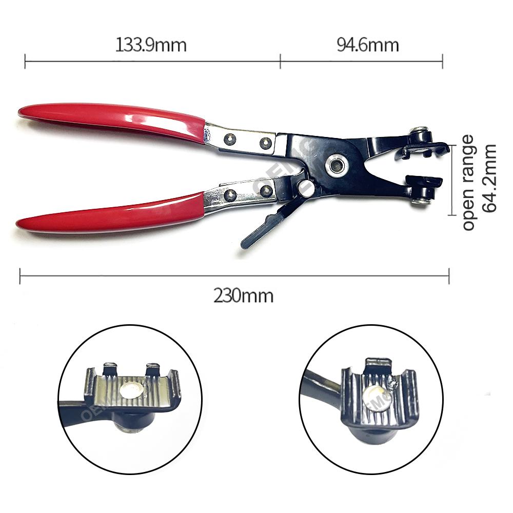 Клещи для хомутов автомобильных шлангов для снятия и установки хомутов кольцевого типа или плоских ленточных хомутов автомобильных водяных патрубков, стопорные клещи, ремонтный инструмент