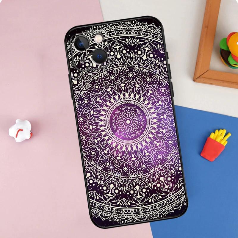 Чехол для мобильного телефона Apple Iphone15Pro Max Mandala, чехол для мобильного телефона Mandala окрашен и защищен от падения Huawei